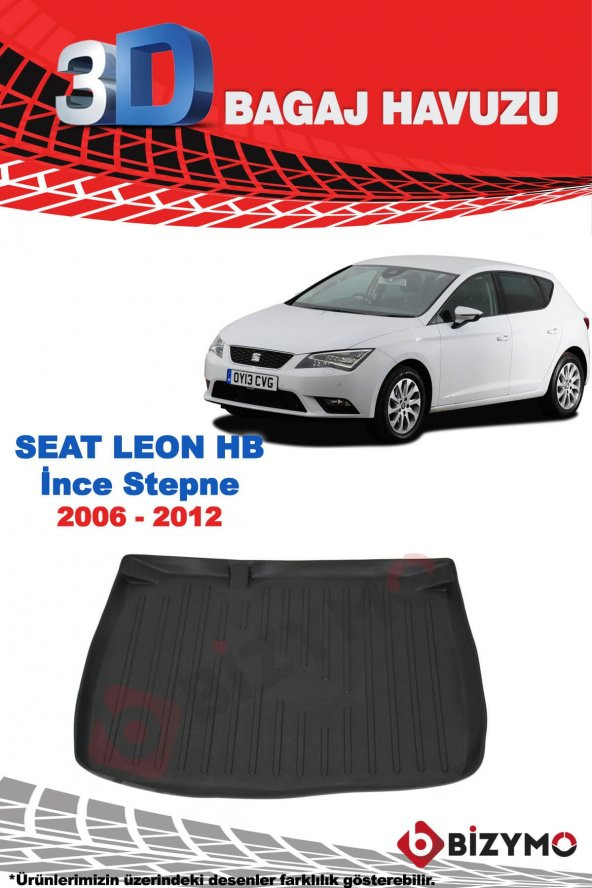 Seat Leon Hb İnce Stepne 2006-2012 3D Bagaj Havuzu Bizymo - Resim 2