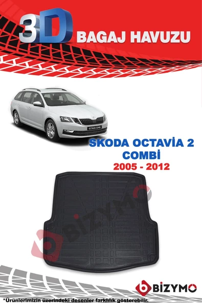 Skoda Octavia 2 Combi Stw 2005-2012 3D Bagaj Havuzu Bizymo - Resim 2