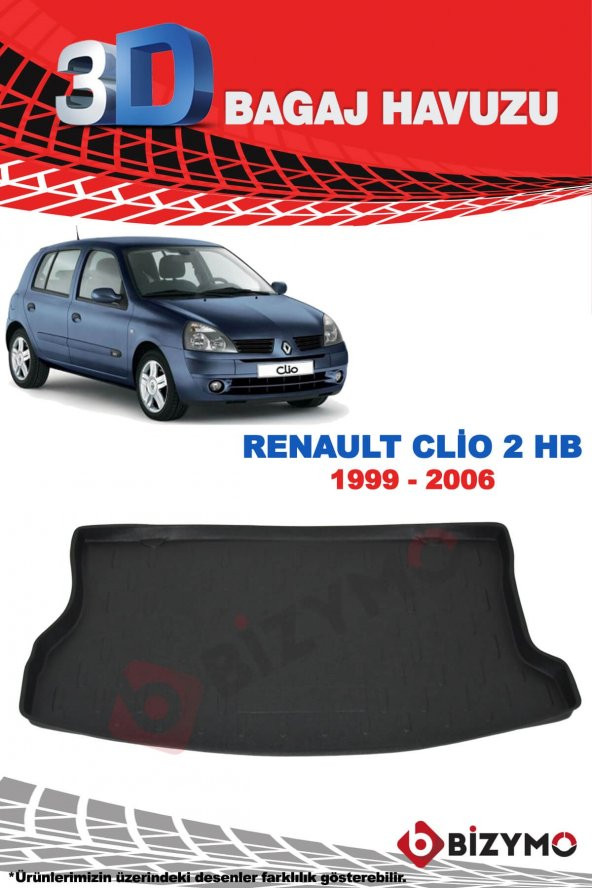 Renault Clio 2 Hb 1999-2006 3D Bagaj Havuzu Bizymo - 2