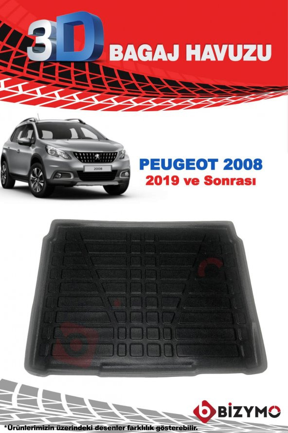 Peugeot Yeni 2008 2019 ve Sonrası 3D Bagaj Havuzu Bizymo - Resim 2