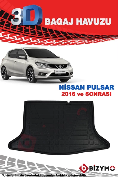 Nissan Pulsar 2016 ve Sonrası 3D Bagaj Havuzu Bizymo - Resim 2