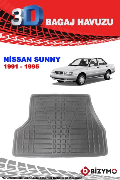 Nissan Sunny Sedan 1991-1995 3D Bagaj Havuzu Bizymo