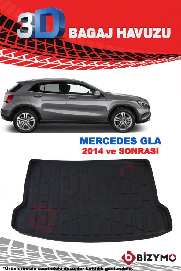Mercedes GLA 2014 Ve Sonrası 3D Bagaj Havuzu Bizymo - 2