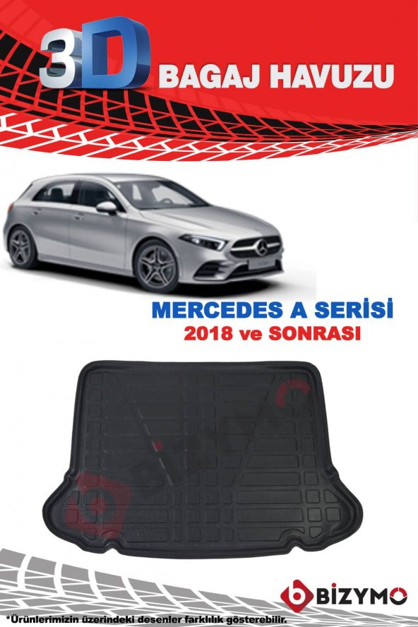 Mercedes A Serisi HB 2018 Ve Sonrası 3D Bagaj Havuzu Bizymo - Resim 2