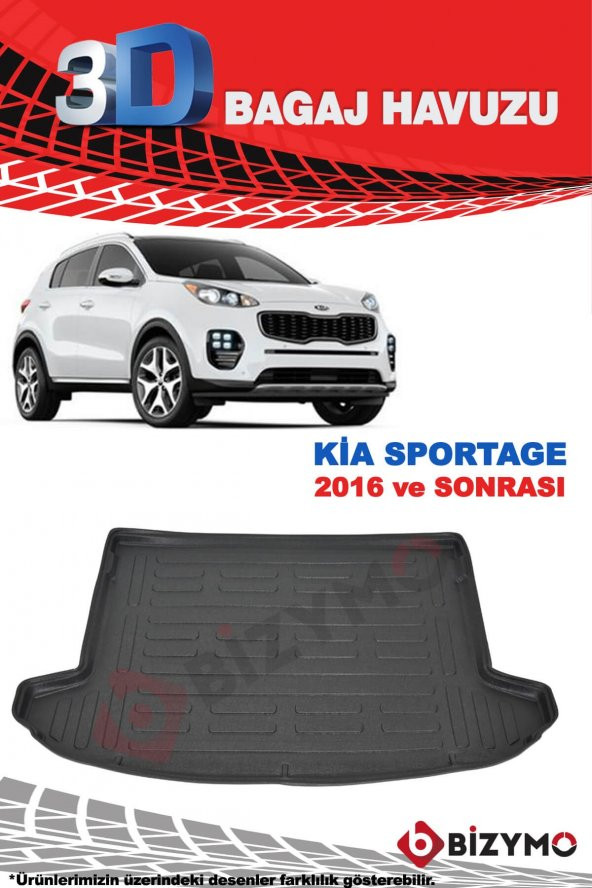 Kia Sportage 2016 Ve Sonrası 3D Bagaj Havuzu Bizymo - Resim 2