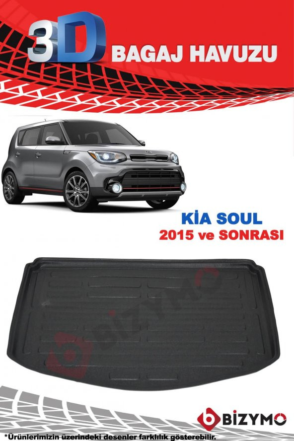 Kia Soul 2015 Ve Sonrası 3D Bagaj Havuzu Bizymo - Resim 2