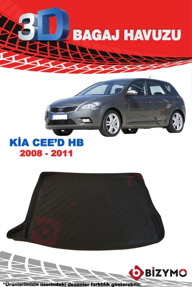 Kia Ceed 2008-2011 3D Bagaj Havuzu Bizymo - Resim 2