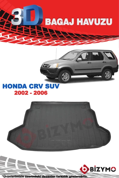 Honda CRV Suv 2002-2006 3D Bagaj Havuzu Bizymo - Resim 2