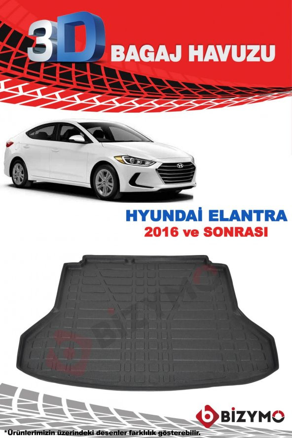 Hyundai Elantra 2016 Ve Sonrası 3D Bagaj Havuzu Bizymo - 2