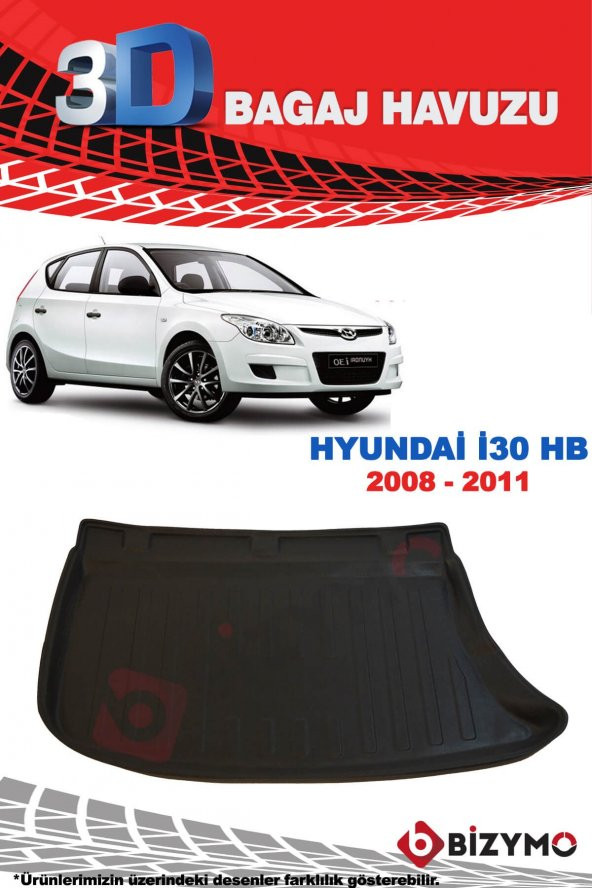 Hyundai İ30 2008-2011 3D Bagaj Havuzu Bizymo - 2