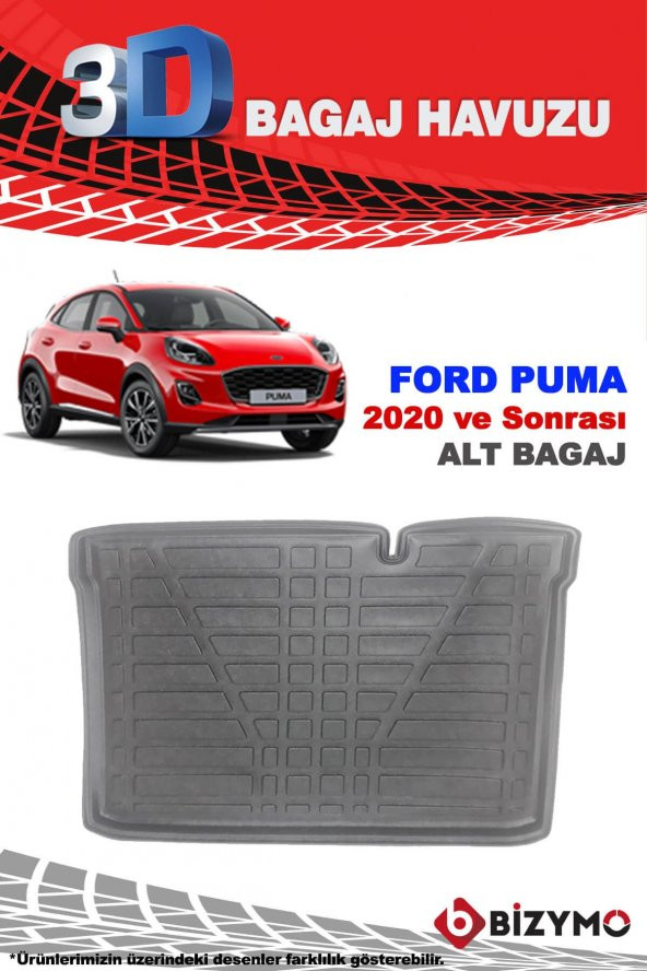 Ford Puma 2020+ Alt 3D Bagaj Havuzu Bizymo - 2