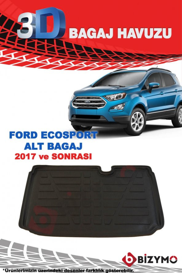 Ford Ecosport Alt 2017 Ve Sonrası 3D Bagaj Havuzu Bizymo - Resim 2