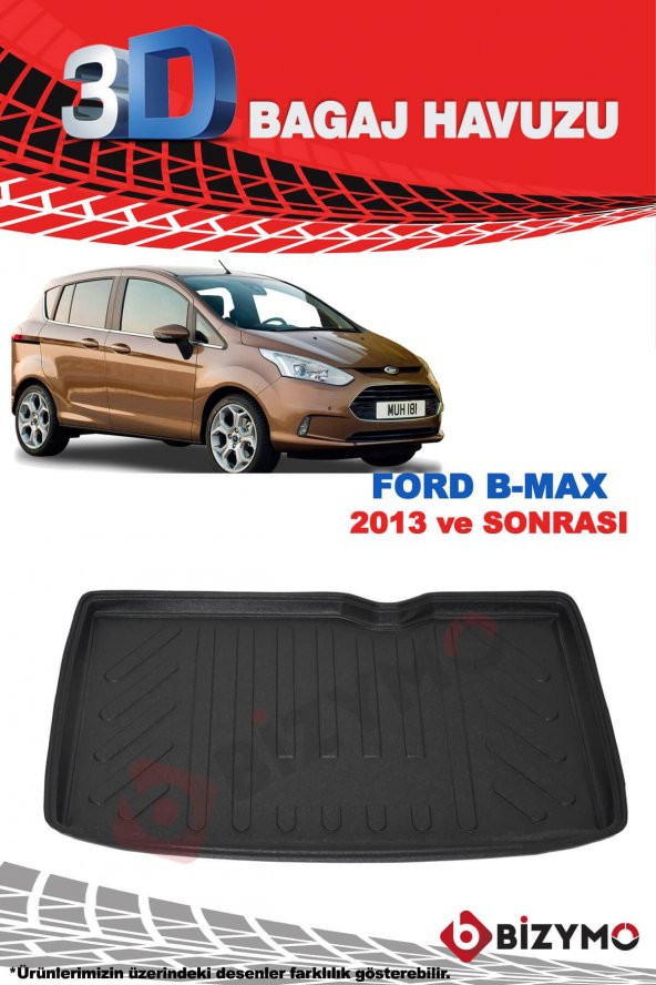 Ford B-Max 2012 Ve Sonrası 3D Bagaj Havuzu Bizymo - 2
