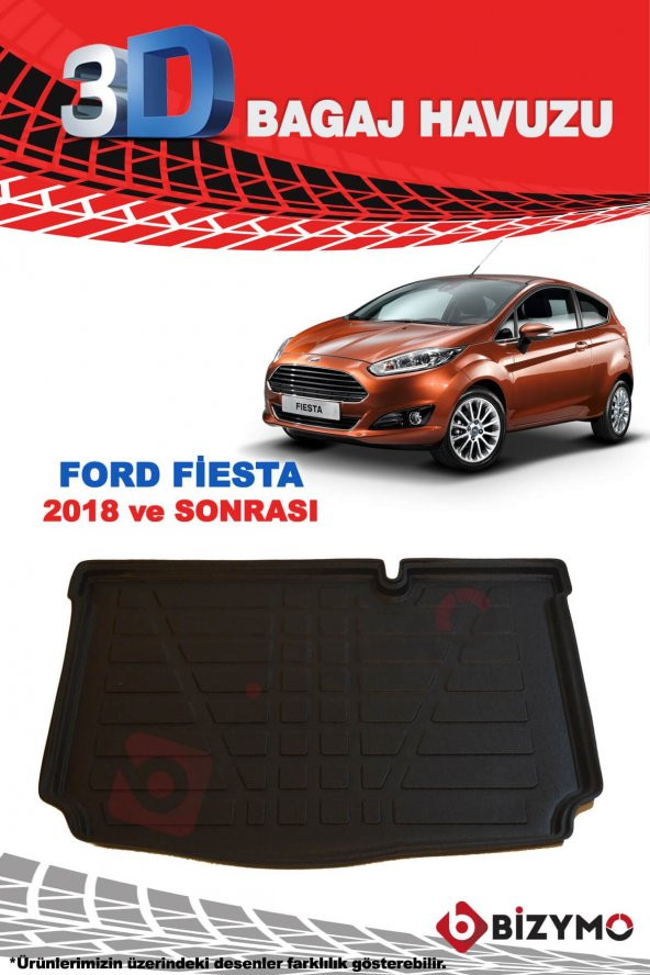 Ford Fiesta Hb 2018 Ve Sonrası 3D Bagaj Havuzu Bizymo - 2