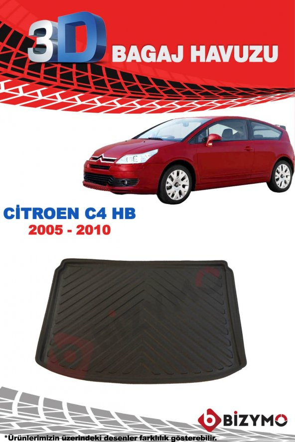 Citroen C4 Hb 2005-2010 3D Bagaj Havuzu Bizymo - 2