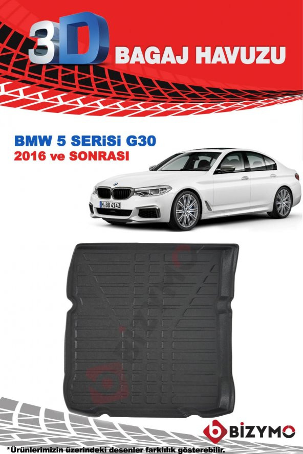 Bmw 5 Serisi G30 Sedan 2016 Ve Sonrası 3D Bagaj Havuzu Bizymo - Resim 2