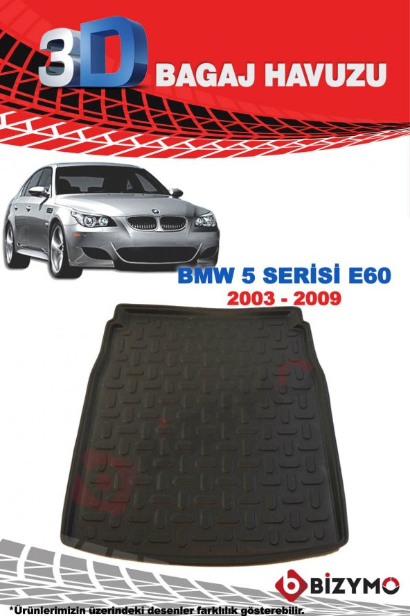 Bmw 5 Serisi E60 Sedan 2003-2009 3D Bagaj Havuzu Bizymo - Resim 2