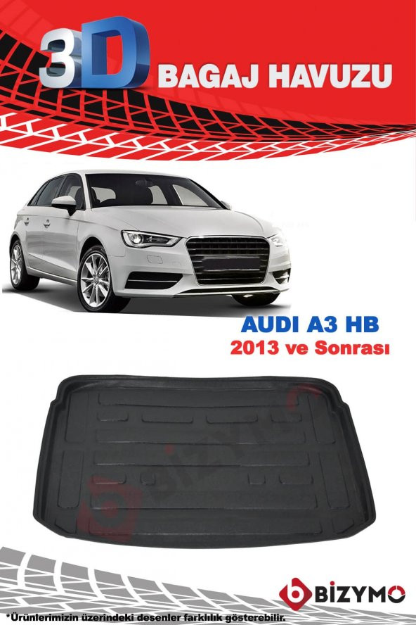 Audi A3 Hb 2013-2019 3D Bagaj Havuzu Bizymo - Resim 2