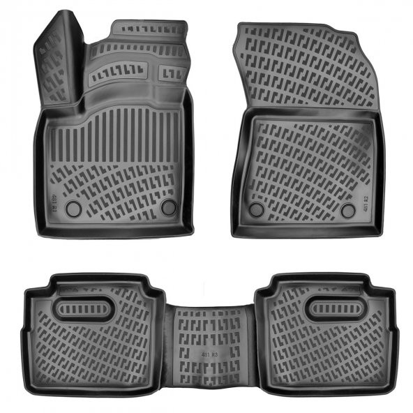 Nissan X-Trail e-Power 2022 Sonrası Rizline 3D Havuzlu Paspas Takımı ürün görseli 1