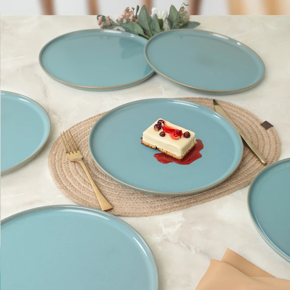 Keramika Turkuaz Granit Nordic Servis Tabağı 28 Cm 6 Adet - Q07 - 2