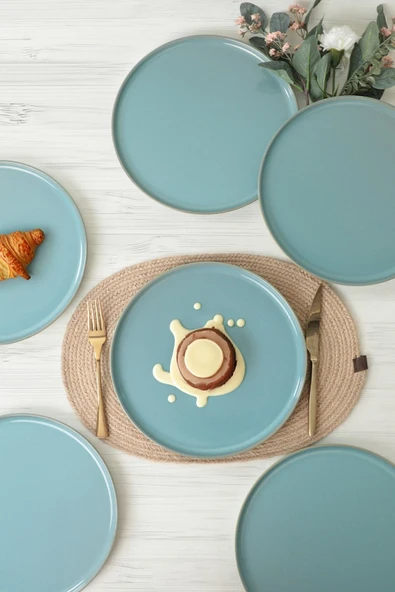 Keramika Turkuaz Granit Nordic Servis Tabağı 28 Cm 6 Adet - Q07 - Resim 2