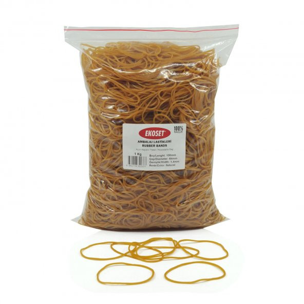 Ekoset 100mm Kauçuk Paket Ambalaj Lastiği 100lük 12Kg Koli - 2