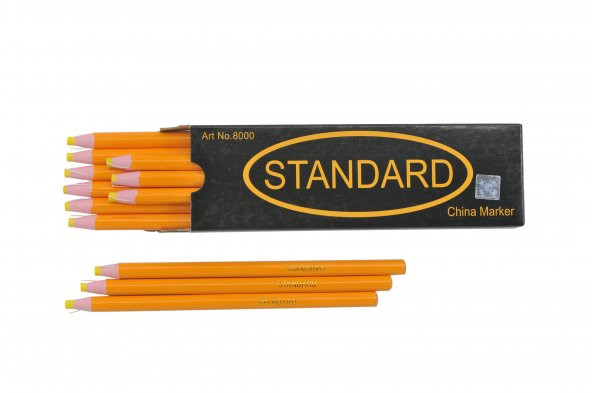 Ekoset Standart China Marker İpli Kalem Silinebilir İşaretleme Kalemi Sarı 12 Adet - 3