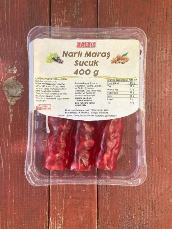 Tüm Cevizli Narlı Sucuk 400 g