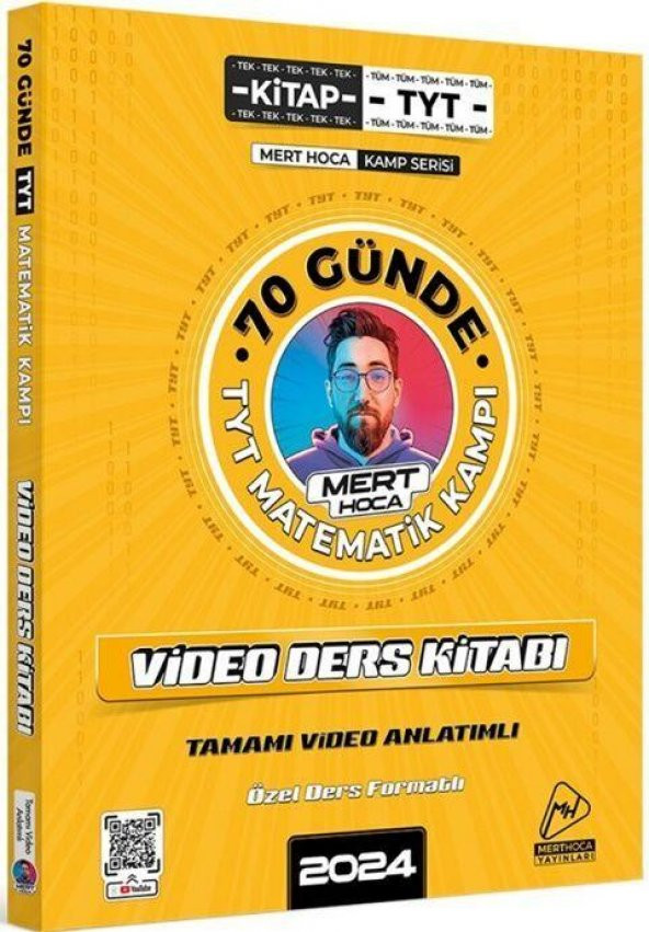 2024 TYT 70 Günde Matematik Kampı Video Ders Kitabı Mert Hoca Yayınları