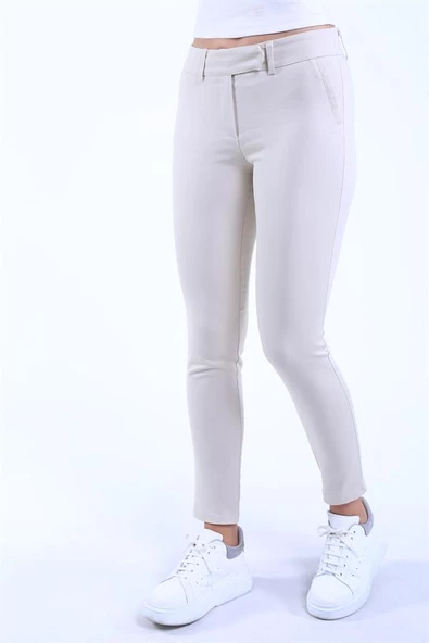 İntersivin Slim Fit Kesim  Likralı Kadın Pantolon