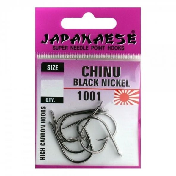 Japanese Chinu 1001 Çupra Mercan Sazan Olta İğnesi Siyah