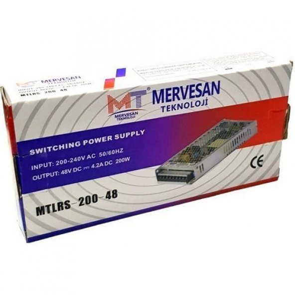 MERVESAN MTLRS-200-48 48V 4.15A 200W METAL KASALI İÇ MEKAN AC/DC ADAPTÖR SMPS GÜÇ KAYNAĞI - 4