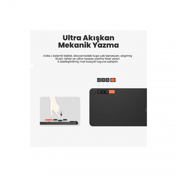 Veikk VO1060 10x6" 5 Kısayol Tuşlu Sağ/Sol El Uyumlu Grafik Tablet+Kalem - 5