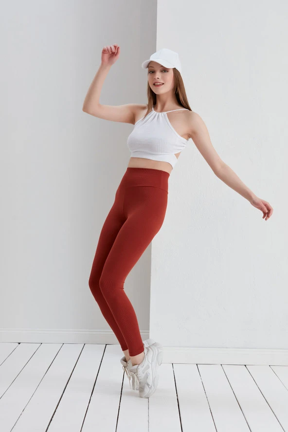 Yüksek Bel Toparlayıcı Fitilli Tayt Günlük Belden Toparlayıcı İnceltici ve Sıkılaştırıcı - 2