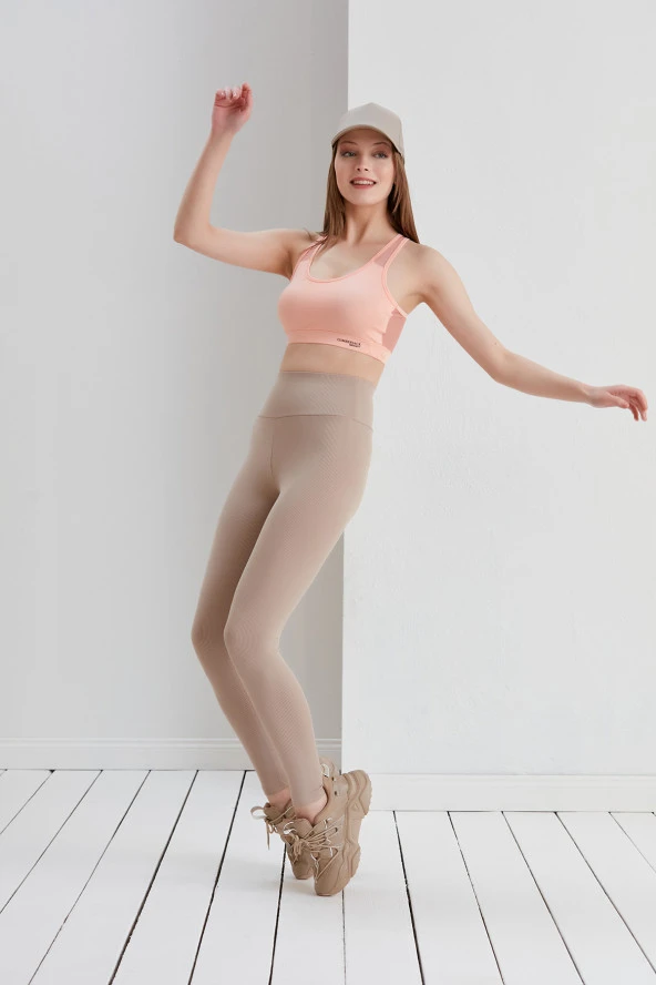 Yüksek Bel Toparlayıcı Fitilli Tayt Günlük Belden Toparlayıcı İnceltici ve Sıkılaştırıcı - 6