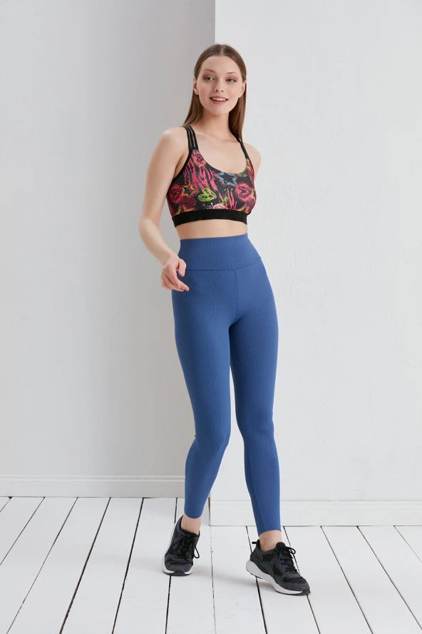 Yüksek Bel Toparlayıcı Fitilli Tayt Günlük Belden Toparlayıcı İnceltici ve Sıkılaştırıcı - 11