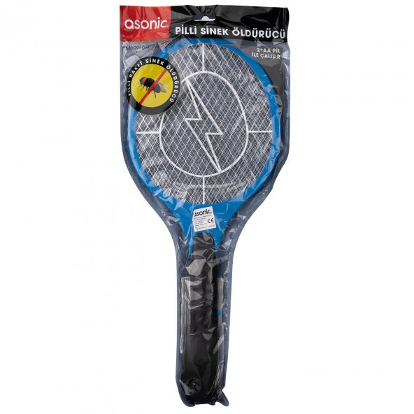 ASONIC AS-A22 KALEM PİLLİ MAVİ RAKET SİNEK ÖLDÜRÜCÜ - Resim 5
