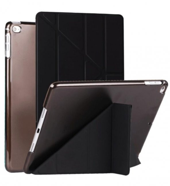 Apple iPad 6. Nesil 9.7 Kılıf Trifolding Arkası Sert Case 2018 A1893 A1954