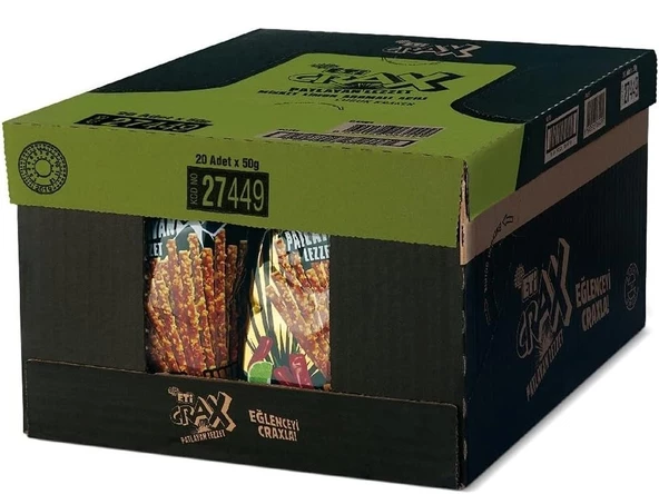 Eti Crax Patlayan Lezzet Acılı ve Misket Limonlu Kraker 50 gr 20 Adet - 3