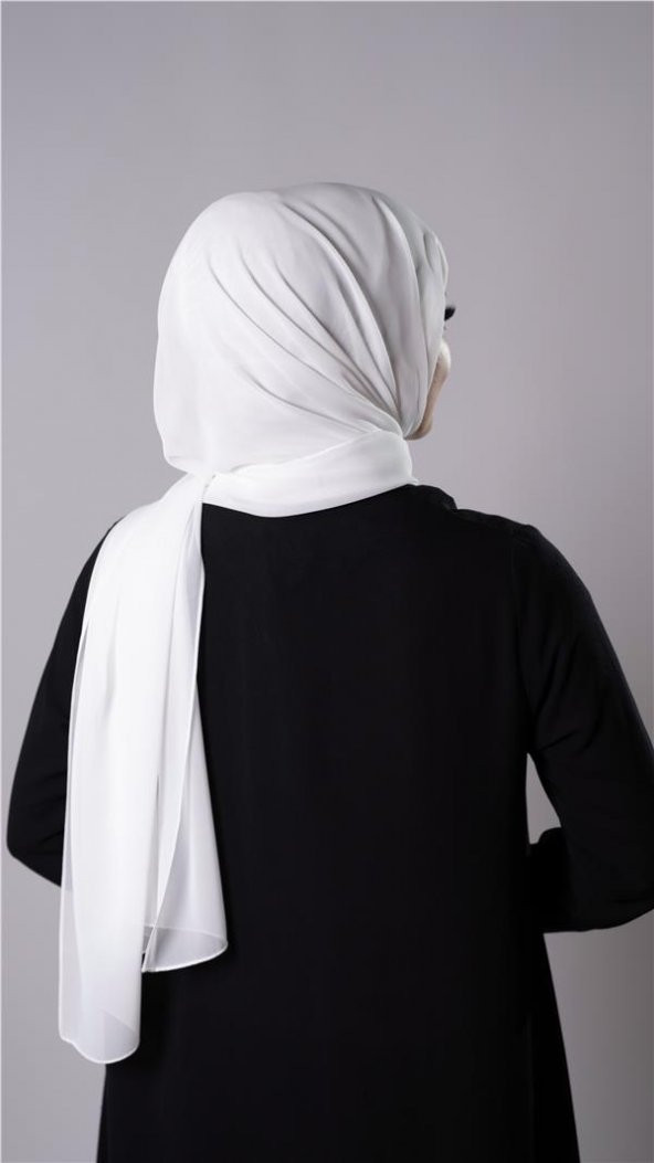 Krem Pratik Hazır Geçmeli Şal Şifon Kumaş Hijab Bone 3009_40 - 5