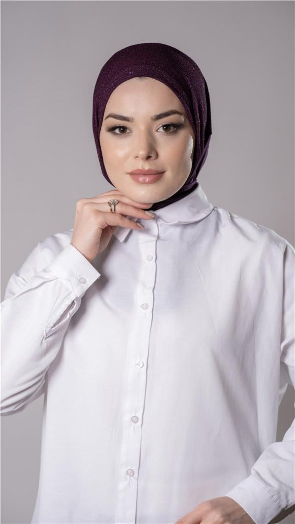 Mürdüm Pratik Hazır Geçmeli Tesettür Eşarp Sandy Kumaş Arkadan Çıtçıtlı 2206_07