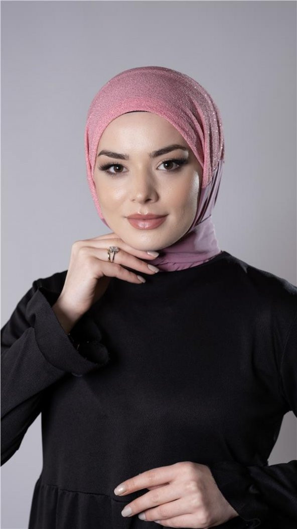 Gül Kurusu Pratik Hazır Geçmeli Tesettür Eşarp Sandy Kumaş Arkadan Çıtçıtlı 2206_18
