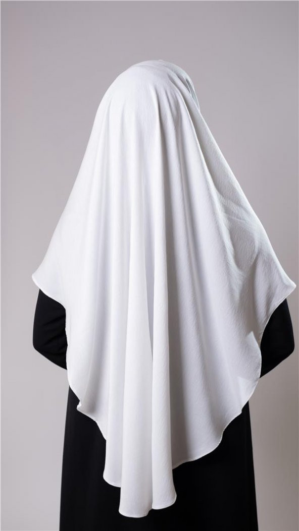 Krem Pratik Hazır Geçmeli Tesettür Eşarp Pamuk Caz Kumaş Tek Katlı Çapraz Hijab 2305_40 - 4