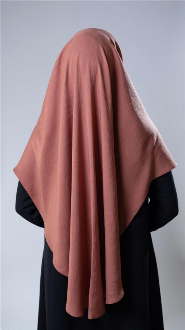 Kiremit Pratik Hazır Geçmeli Tesettür Eşarp Pamuk Caz Kumaş Tek Katlı Çapraz Hijab 2305_05 - 4