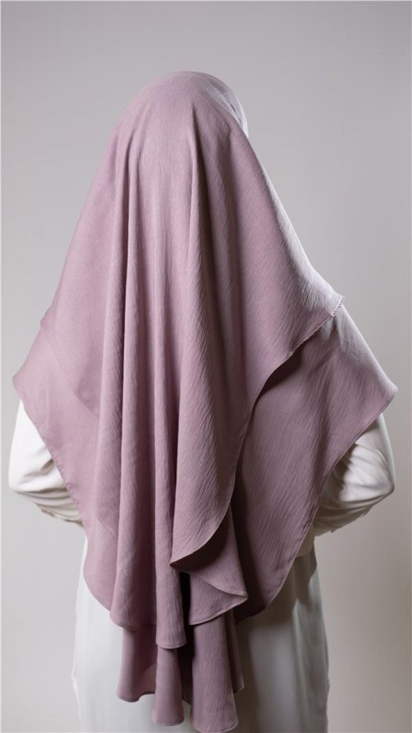 Violet Pratik Hazır Geçmeli Tesettür Eşarp Pamuk Caz Kumaş Çift Katlı Düz Hijab 2303_21 - 4
