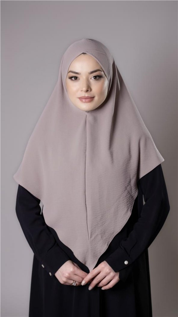 Taş Pratik Hazır Geçmeli Tesettür Eşarp Aerobin Kumaş  Çapraz Hijab 2307_46