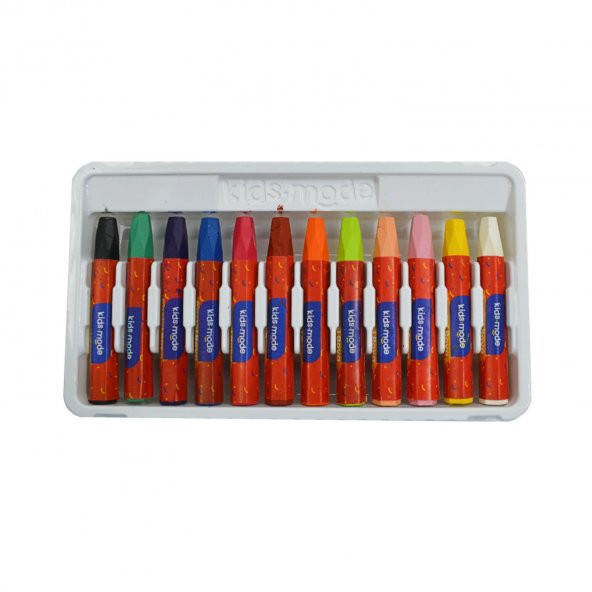 Kids Mode Yağlı Pastel Boya Altıgen 12 Renk DKPB103 - 2
