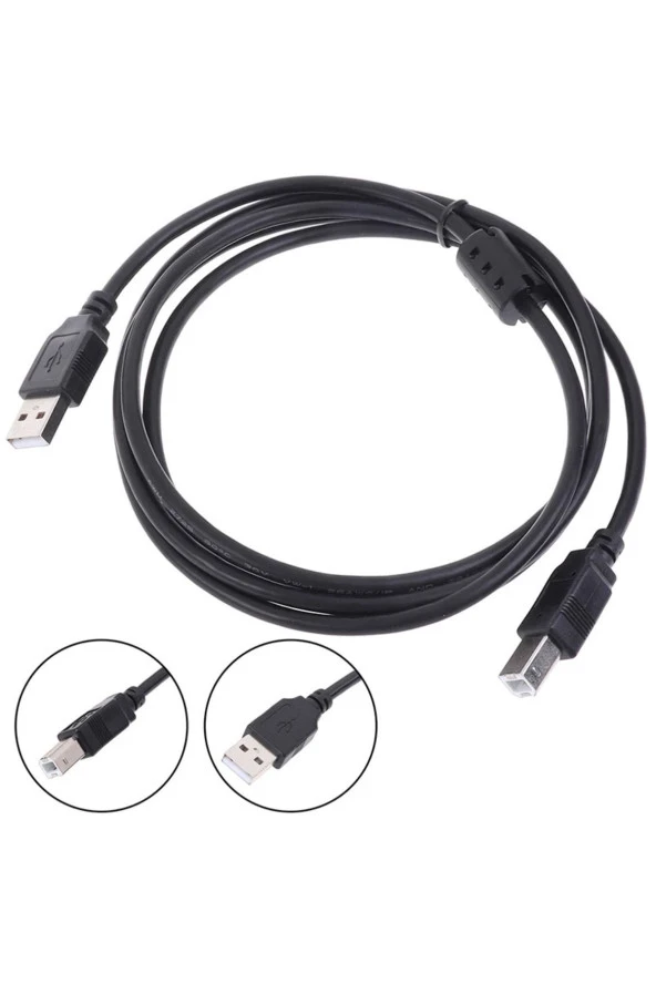 1.5 Metre Usb Yazıcı Kablosu Usb 2.0 Tip A Erkek - B Erkek Usb 2.0 Printer Kablo Usb A'dan B'ye 1.5m - Resim 4