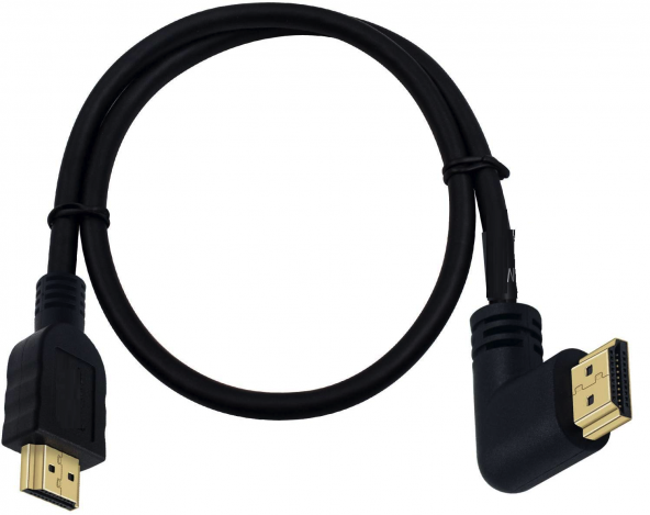 1.5 mt Hdmi L Kablo 90 Derece Sağ Açılı Hdmı Erkek Erkek L Kablo - Resim 3