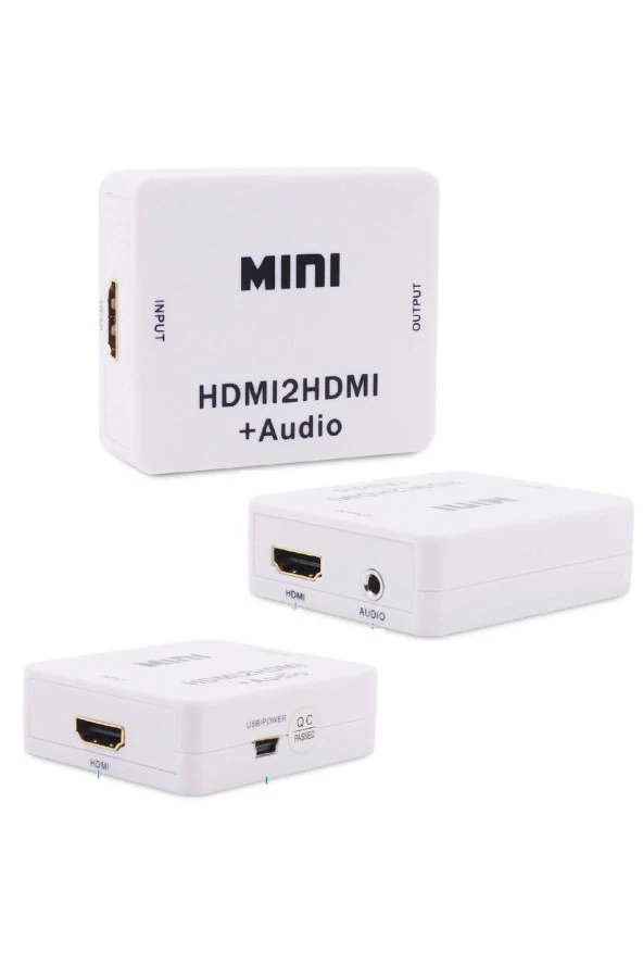 Hdmı Ses Ayırıcı Hdmı To Hdmı+audıo 3.5 Mm Jak Girişi Hdmi Extractor Splitter Hdmi Digital To Analog